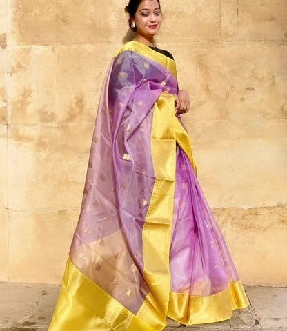 handloom chanderi katan silk saree | designer border |